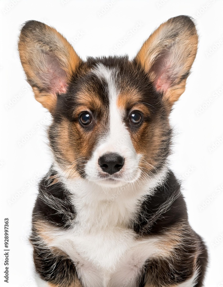 ウェルシュ・コーギー・カーディガンの子犬のポートレート(Welsh Corgi Cardigan puppy portrait on white background)
ウェルシュ・コーギー・カーディガンの子犬のポートレート(Welsh Corgi Cardigan puppy portrait on white background)