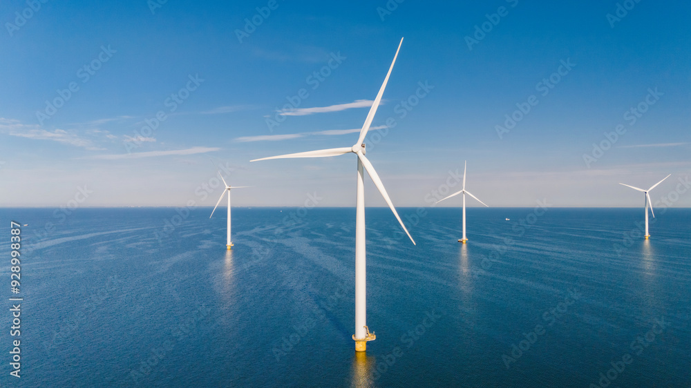 Flevoland Windmill Turbines An Iconic Symbol of the Green Energy Transition Movement in the Netherlands Flevoland Windmill Turbines An Iconic Symbol of the Green Energy Transition Movement in the Netherlands