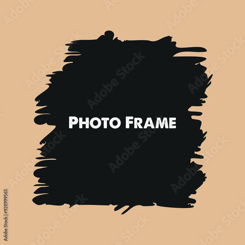 Photo frames template for image design. Vector shape layout for photo montage.
