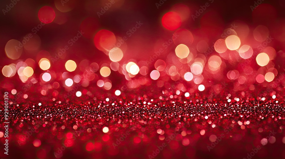 A dazzling red glitter background with subtle light reflections, capturing the festive spirit and elegance of Christmas A dazzling red glitter background with subtle light reflections, capturing the festive spirit and elegance of Christmas
