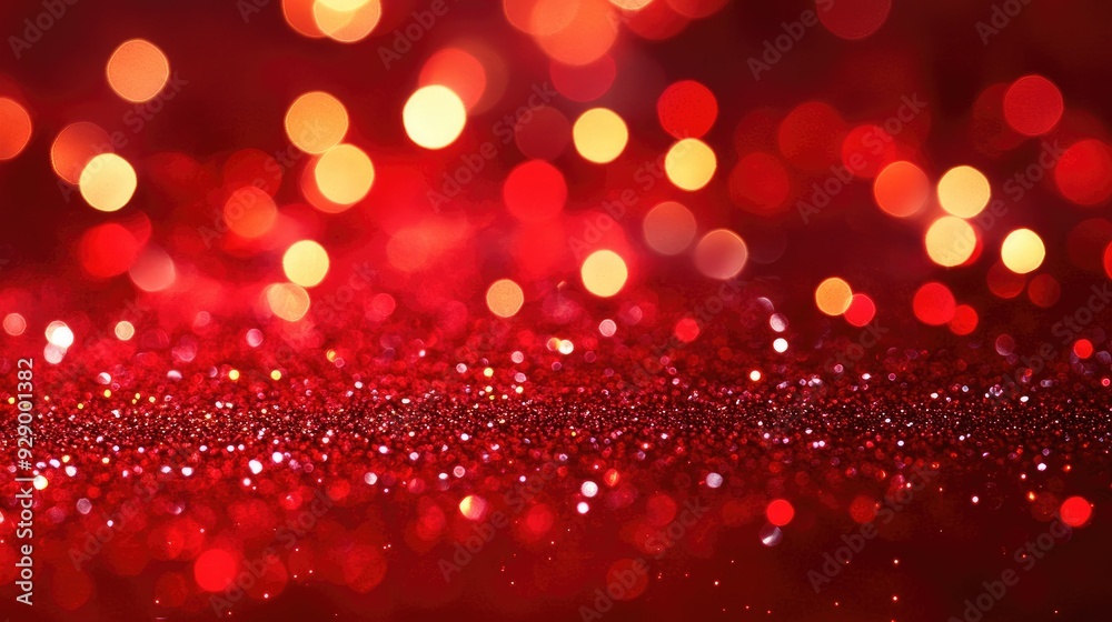 A dazzling red glitter background with subtle light reflections, capturing the festive spirit and elegance of Christmas A dazzling red glitter background with subtle light reflections, capturing the festive spirit and elegance of Christmas