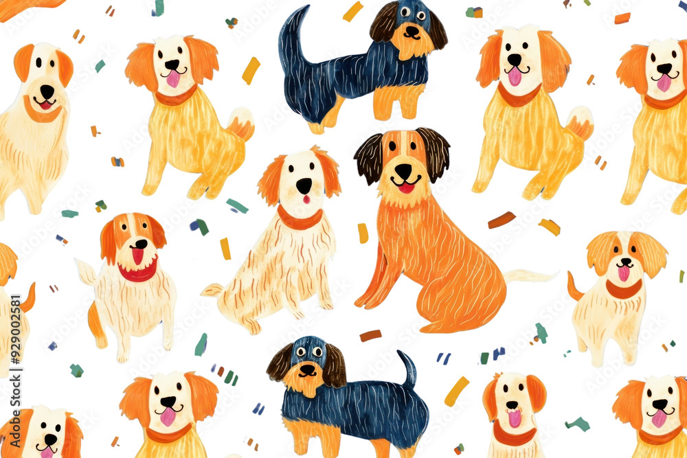 Fototapeta premium PNG Puppies pattern animal mammal dog.