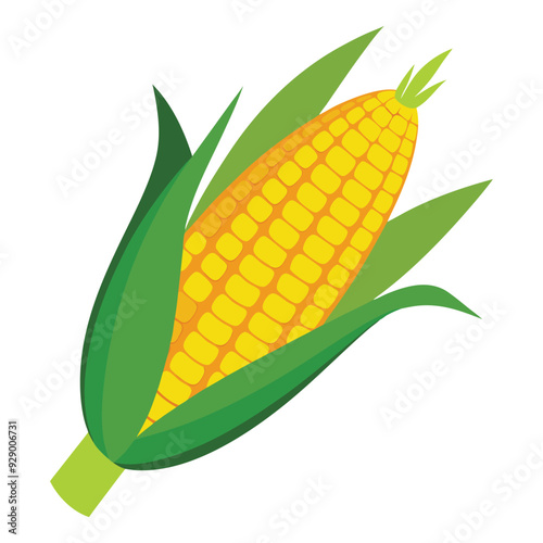 illustration of an testy corn isolated on white background