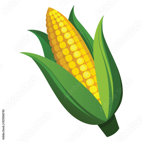 illustration of an testy corn isolated on white background