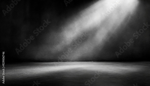Concrete wall interior background, studio and backdrops show products. with shadow from window black and white background for text insertion and presentation product