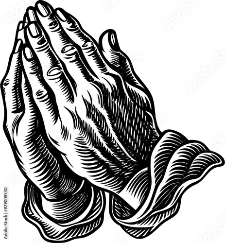 illustration of a wish,praying hand logo vector