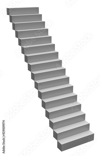 Wallpaper Mural Abstract staircase. Stairs with steps isolated on transparent png. Business and construction concept Torontodigital.ca