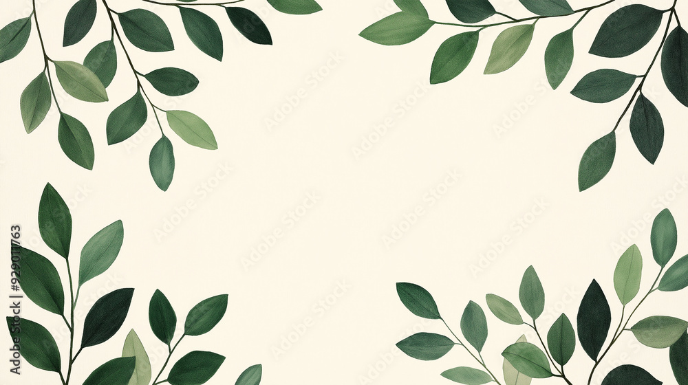 A green leafy background with a white background A green leafy background with a white background