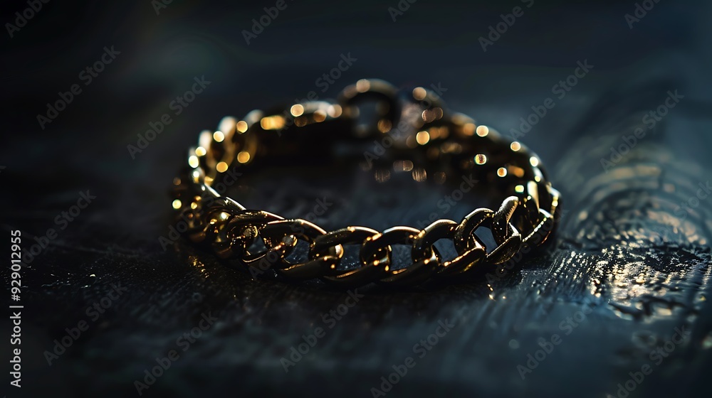 Isolated bracelet on a dark background Isolated bracelet on a dark background
