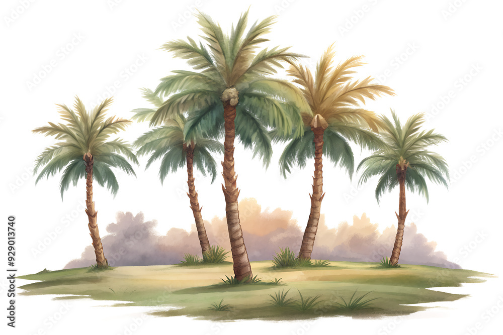 Obraz premium Palm Trees Outdoors - Nature Plant on Transparent Background PNG