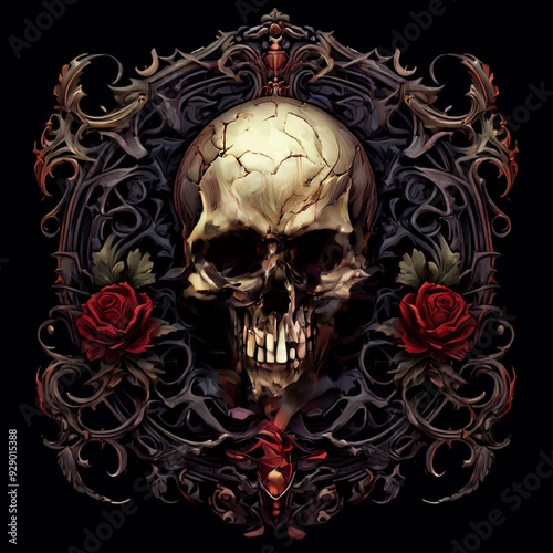 Steampunk Skull with Mechanical Details