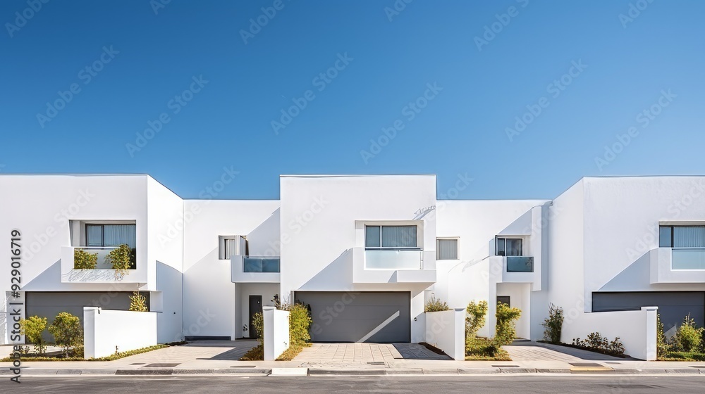 Beautiful exterior of newly built luxury home for sale or rent. Neural network ai generated art Beautiful exterior of newly built luxury home for sale or rent. Neural network ai generated art
