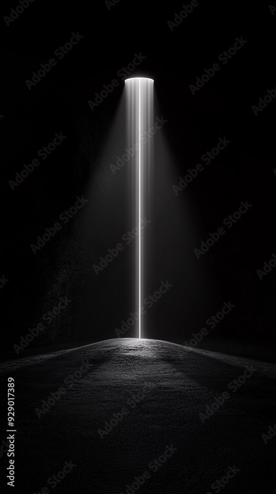 A beam of light piercing through darkness, creating a serene and contemplative atmosphere. A beam of light piercing through darkness, creating a serene and contemplative atmosphere.