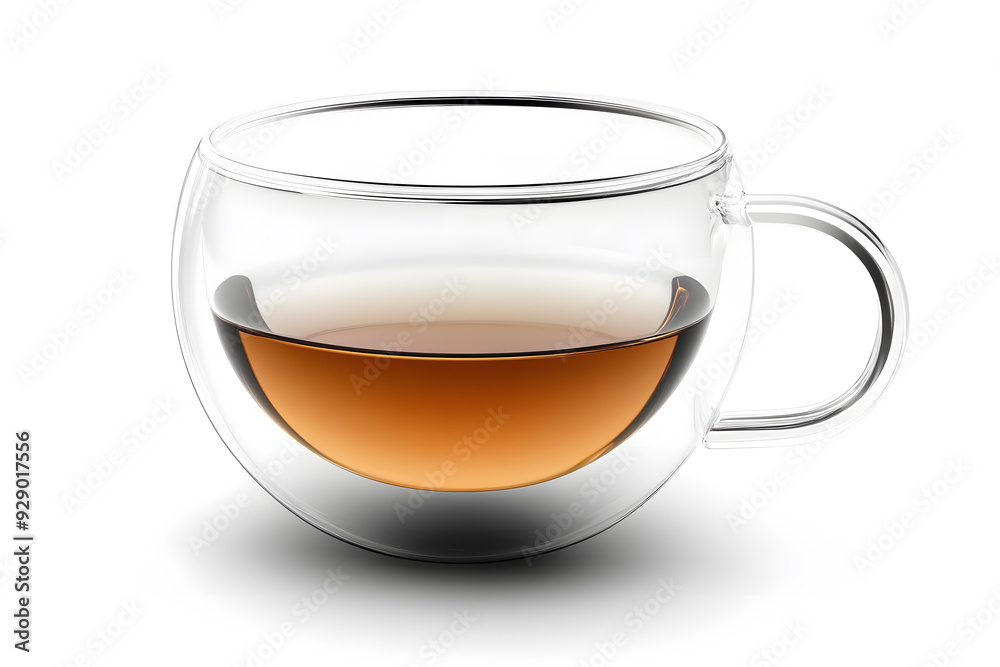 Glass tea cup isolated on white background Glass tea cup isolated on white background