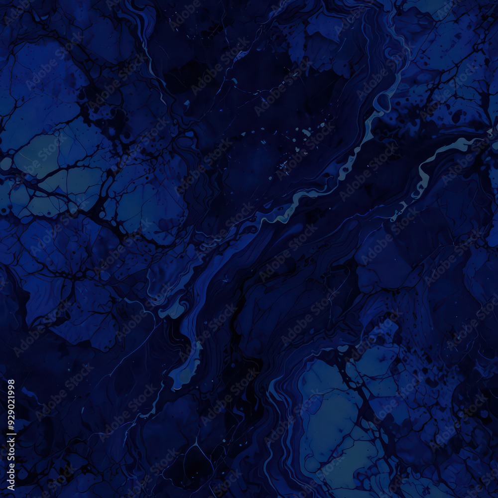 A dark blue marble texture with various shades of blue veins. A dark blue marble texture with various shades of blue veins.