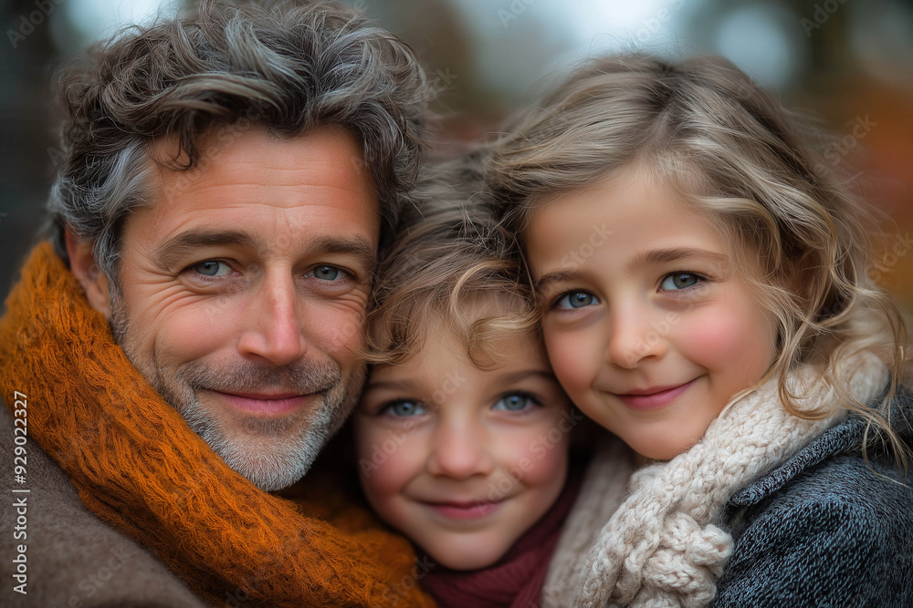 Caucasian Family In Autumn Caucasian Family In Autumn