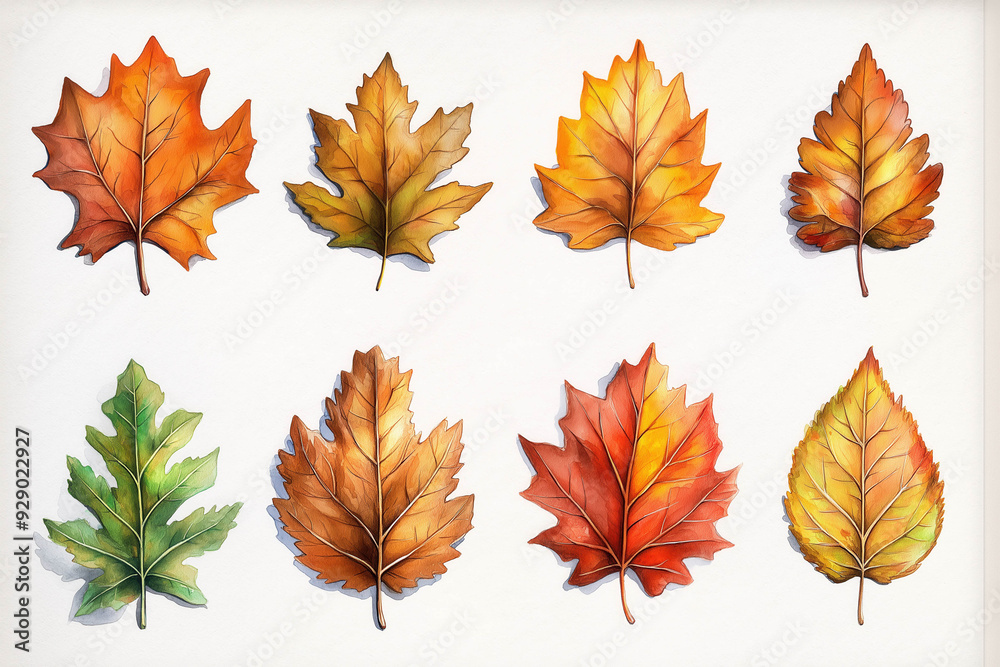 Hand Drawn Autumn Leaves Hand Drawn Autumn Leaves