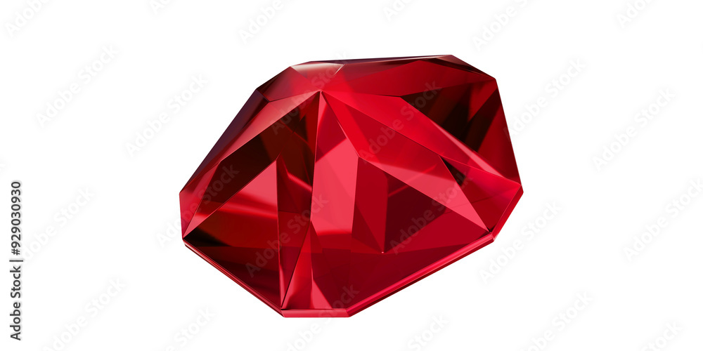 Ruby Gem on transparent background, red gemstone diamond isolated. Ruby Gem on transparent background, red gemstone diamond isolated.