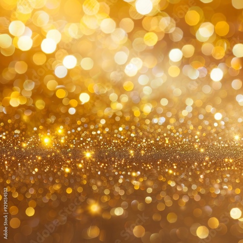 Elegant Gold Bokeh Background with Glittering