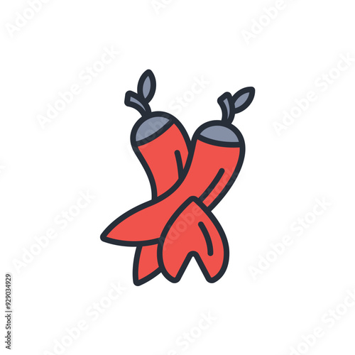 Chili icon. vector.Editable stroke.linear style sign for use web design,logo.Symbol illustration.