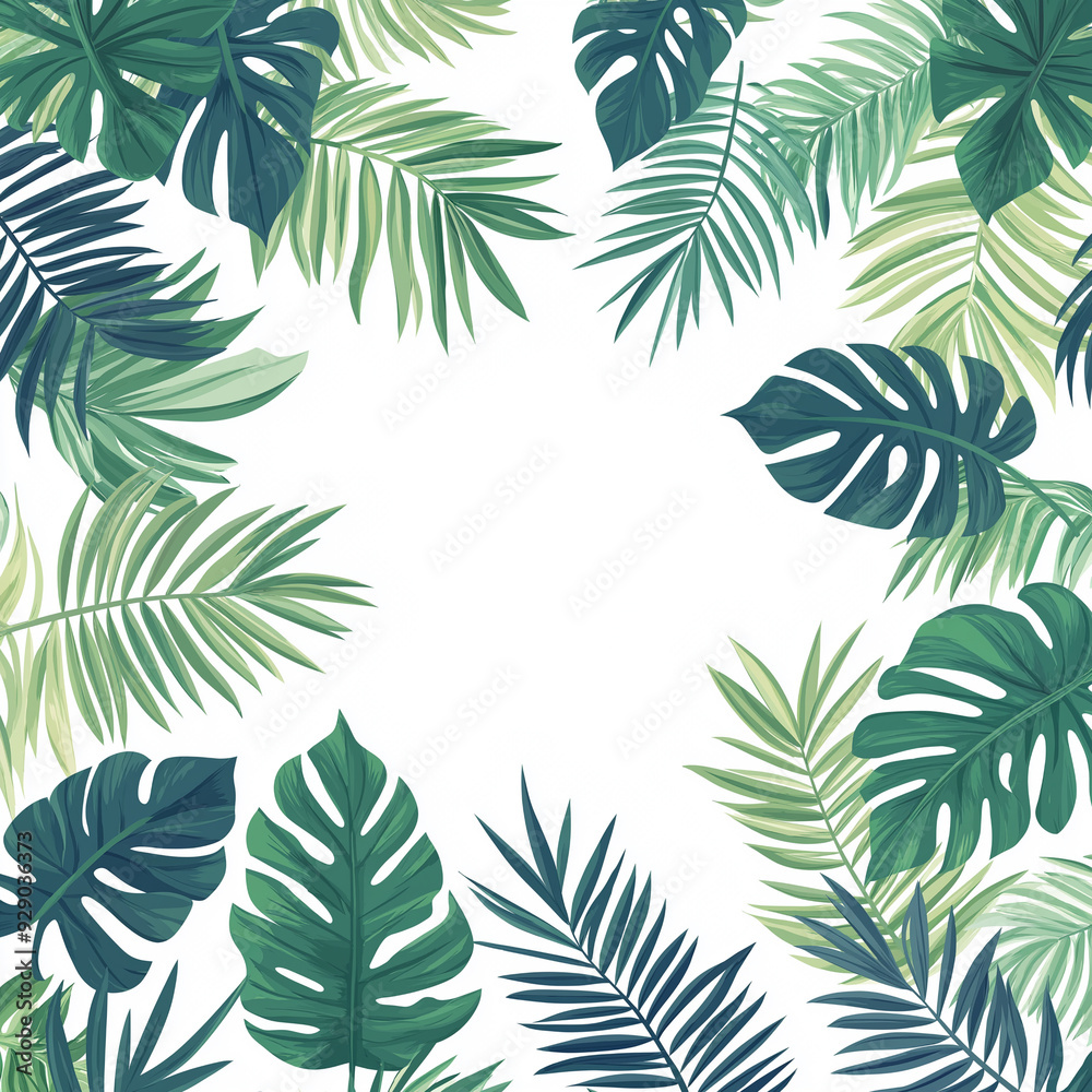 A green leafy background with a white background A green leafy background with a white background