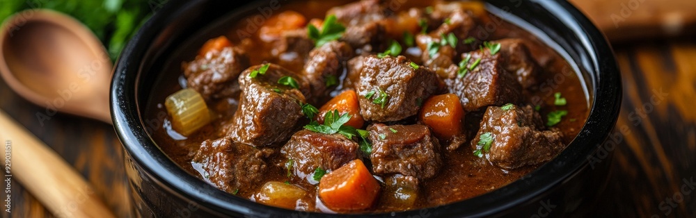 Authentic German Stew in a Rustic Kitchen Setting Authentic German Stew in a Rustic Kitchen Setting