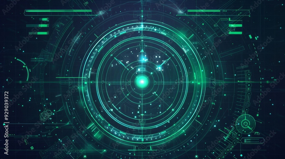 Submarine radar. Navy ship sonar navigation screen hud digital, ocean marine flight search naval weapon targeting futuristic dashboard ui spy mission vector illustration of radar sonar technology Submarine radar. Navy ship sonar navigation screen hud digital, ocean marine flight search naval weapon targeting futuristic dashboard ui spy mission vector illustration of radar sonar technology