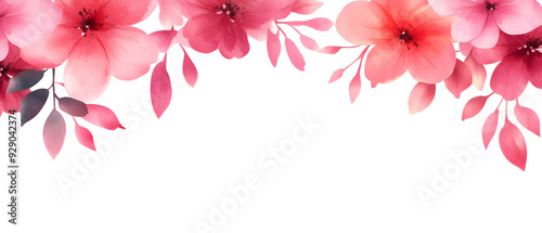 Pink flowers blooming in a dark background.