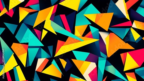 Wallpaper Mural A bold abstract pattern with vibrant color Torontodigital.ca