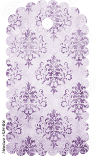 decorated label - basic tag - Vector graphic in damask style - flowers - ideal as a package sealer, gift tag, jam, liquor, card, jars, bottles, for cricut, sublimation, cutting plotter	