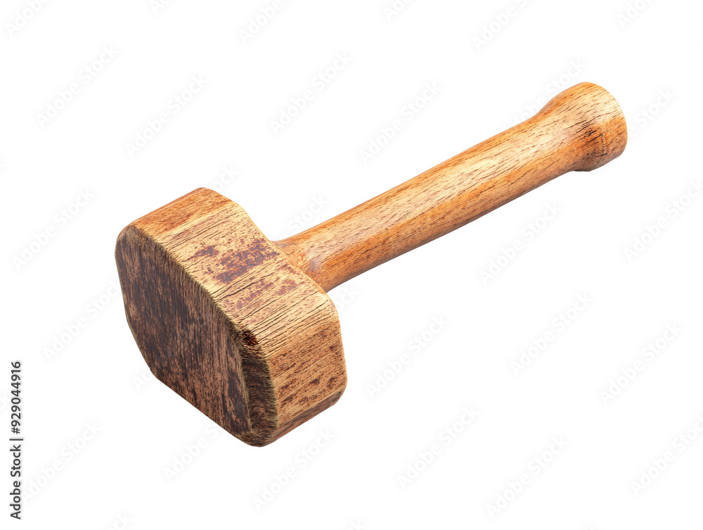 a wooden mallet with a handle a wooden mallet with a handle
