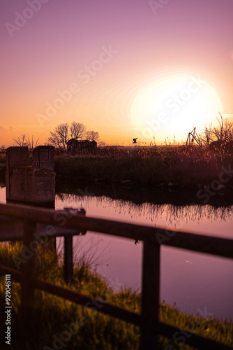 tramonto, sunset, cielo, saline, cervia, italia, italy, fiume, paesaggi, paesaggio