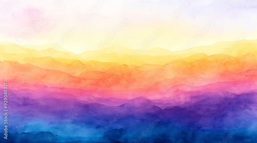 A pink mountain range with a bright sun shining on it