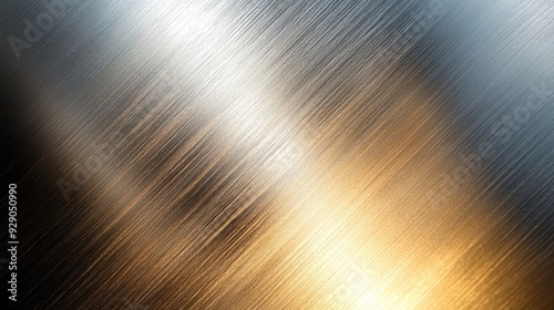 A stunning abstract background featuring metallic streaks of light  combining silver and gold hues for visual depth.