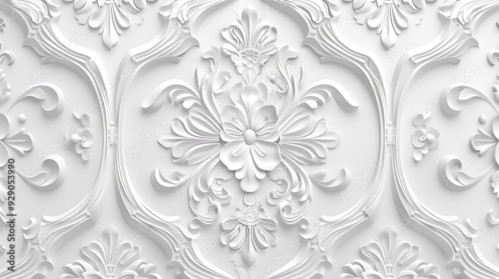 Elegant damask pattern in light gray on a white background for a subtle texture realistic, highly detailed 8k Elegant damask pattern in light gray on a white background for a subtle texture realistic, highly detailed 8k