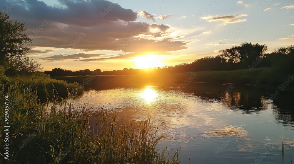 Sunset Over Water