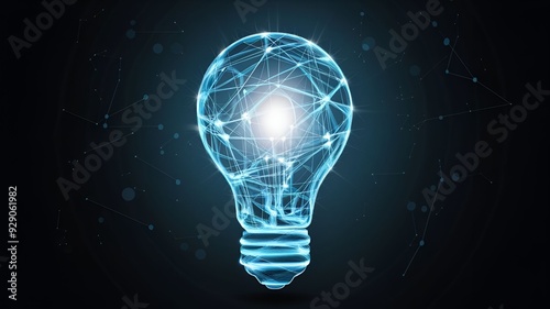 light bulb on black background, glowing bulb, light bulb on dark background.