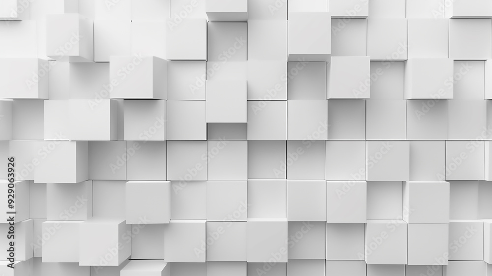 illustration mosaic white cube boxes block wallpaper random texture background illustration mosaic white cube boxes block wallpaper random texture background