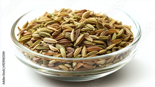 Fennel seeds in a glass bowl