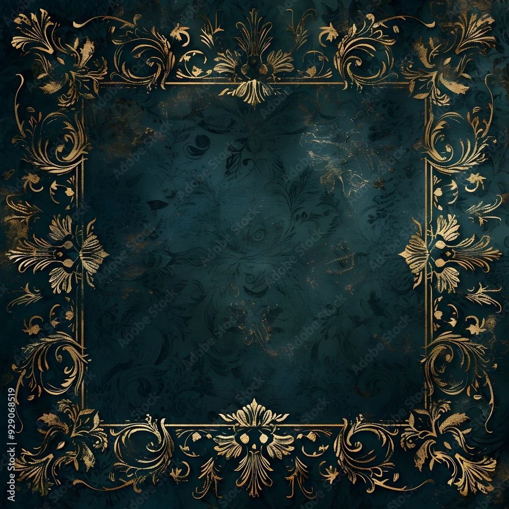 Elegant Damask Frame with Ornate Patterns and Lush Colors Ideal for Formal Invitations or Classic Backgrounds Elegant Damask Frame with Ornate Patterns and Lush Colors Ideal for Formal Invitations or Classic Backgrounds