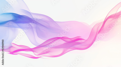 Pink and purple abstract waves on white background