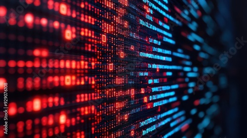 AI-driven threat analyzer visualized in closeup, digital cyber defense