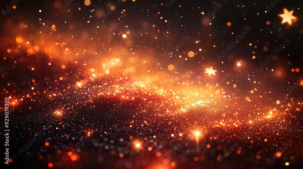 Shimmering gold particles in a magical scene Shimmering gold particles in a magical scene