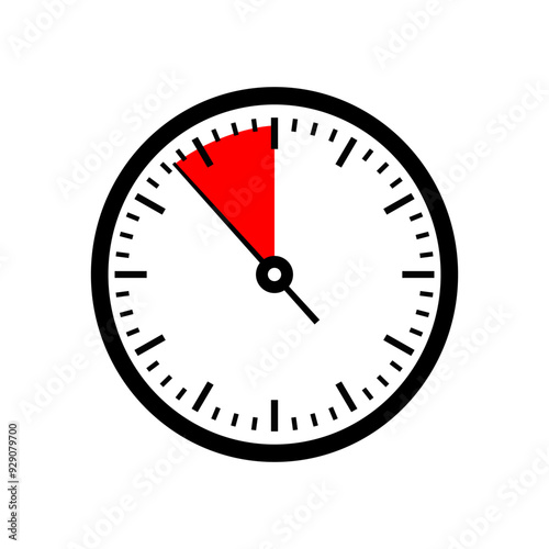 Hurry up, end of time, countdown - minimalist vector icon