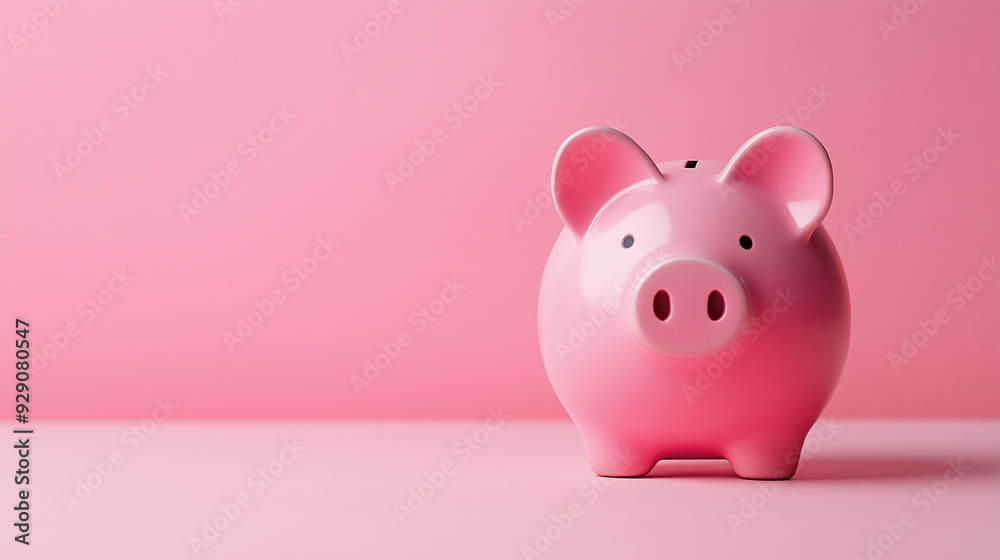 Future investments represented by a piggy bank