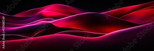 A vibrant abstract wave design in shades of red and purple, evoking a sense of fluidity and motion.