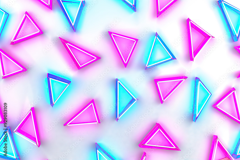 Modern neon triangles background design Modern neon triangles background design