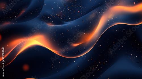 Mysterious Elegance. Abstract vector design on dark background