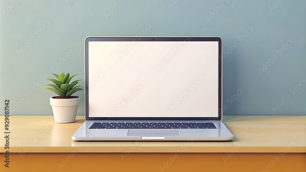 Blank screen laptop mock-up background Blank screen laptop mock-up background