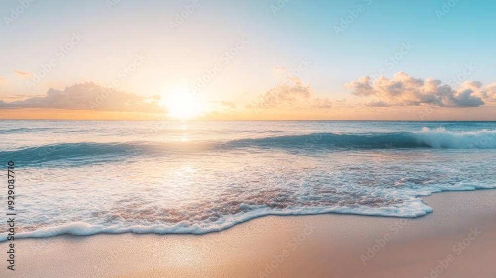 Fototapeta premium Peaceful Sunset Over the Ocean